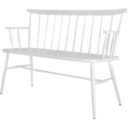 Laura houten eetkamerbank wit