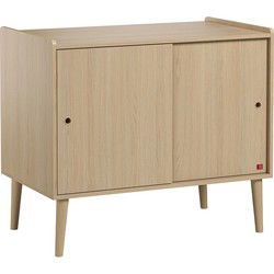 Dressoir 2 Schuifdeuren Eiken Décor L100 cm - Retro