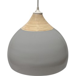 Glazed Bamboo hanglamp S grijs - Leitmotiv