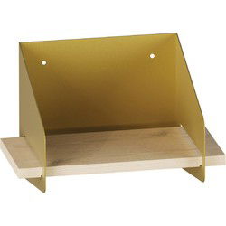 Wandplank met massief grenen plank en metaal L30 cm - WREN