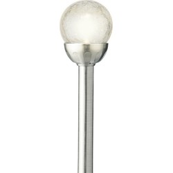Lumineo LED tuinlampjes instekers - 1x stuks- solar verlichting ronde bol - 30 cm - Tuinverlichting - Prikspotjes