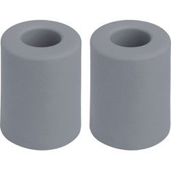 Deltafix Deurbuffer - 2x - deurstopper - grijs - rubber - 50 x 35 mm - Deurstoppers