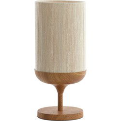 Light & Living - tafellamp - Dania - beige naturel - katoen metaal - Ø 22cm - E27 - 1885743