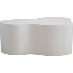 Salontafel Organisch 100cm - Wit - Salontafel Lina