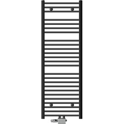 Badkamer radiator middenaansluiting 500x1500 mm antraciet recht met LuxeBath universele aansluitset