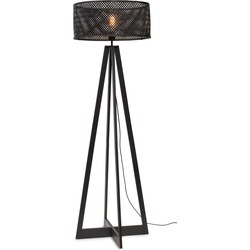 Vloerlamp Java - Bamboe Zwart - 50x50x145cm