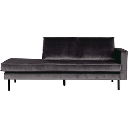 BePureHome Rodeo Daybed Rechts - Velvet - Antraciet - 85x203x86