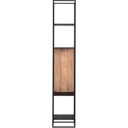 DTP Home TV wall element bookrack Cosmo small, open racks,220x40x40 cm, recycled teakwood