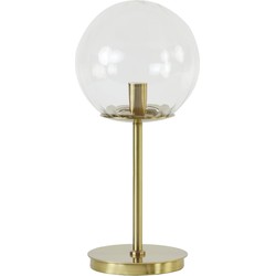 Light and Living tafellamp  - goud - glas - 1871963