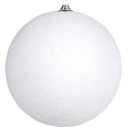 1x Grote witte sneeuwbal kerstballen decorate 18 cm cm - Kerstbal