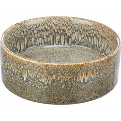 TRIXIE VOERBAK / DRINKBAK KERAMIEK BRUIN 13X13 CM 400 ML