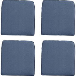 Madison -  Zitkussen Wicker Panama safier blue - Ca. 48x48 cm - Set van 4
