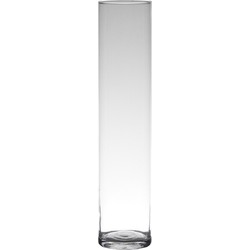 Hakbijl Glass Bloemenvaas - Transparant cilinder - glas - 9 x 50 cm - Vazen