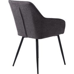 Eetkamerstoel Stof Donkergrijs - 58x58x84cm - Nolan - Set van 2
