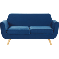 BERNES  - Tweezitsbank - Blauw - Fluweel