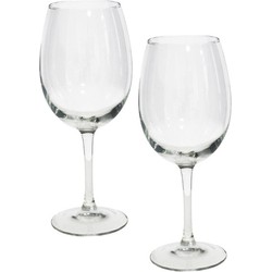 12x Stuks wijnglazen van glas 580 ml - Wijnglazen