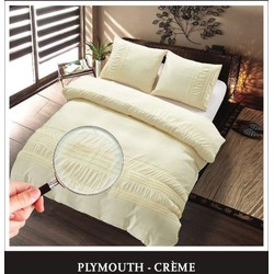 Hotel Home Collection - Dekbedovertrek - Plymouth - 140x200/220 +1*60x70 cm - Creme