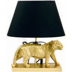Tijgerlamp goud Housevitamin, 43 x 31 cm.