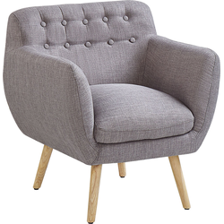 Beliani MELBY - Fauteuil-Grijs-Polyester