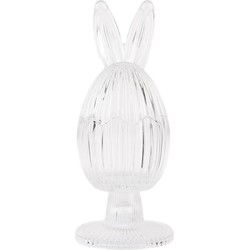 Clayre & Eef Glazen potje Ei Ø 9x22 cm Transparant Glas