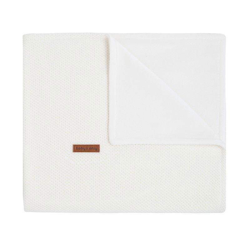 Baby's Only Gebreide ledikantdeken soft - Baby deken Classic - Wolwit - 
