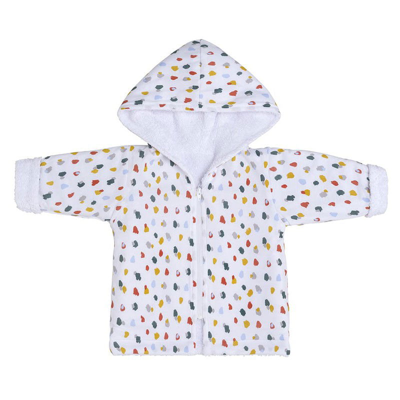 Baby's Only Badjas Leaf - Wit met Stippen - 62/68 - 