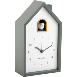 Wekker Modern Cuckoo - Groen - 12x6x20cm