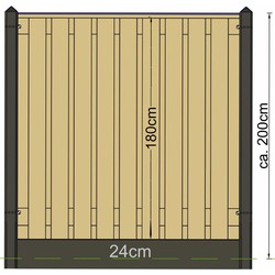 Berton paal Amstel wit/grijs driewegsmodel 280 cm Tuindeco