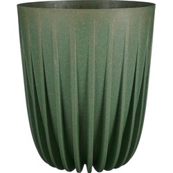 Mica Decorations Lungo Bloempot - H36 x Ø30 cm - Polypropyleen - FSC Mix - Groen