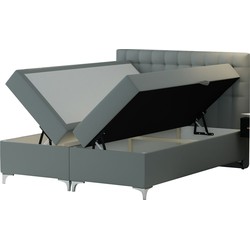 Springcrest® Luxe Boxspringset met Opbergruimte - Bed - 160x200 cm - Lichtgrijs