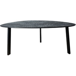 Eettafel Tinus Zwart - Kiezelvormig 200 cm