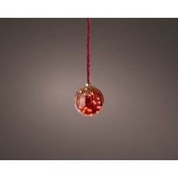 microled bal bo d14h14 cm rood/klassiek warm kerstverlichting