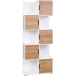 Meubella Boekenkast Ivano - Wit - Eiken - 79 cm