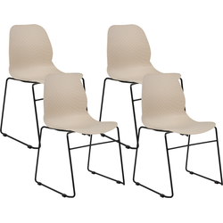 Beliani PANORA - Vergaderstoel-Beige-Polypropyleen