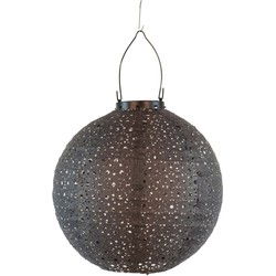 Solar lampion 25 cm grijs/marrakesh