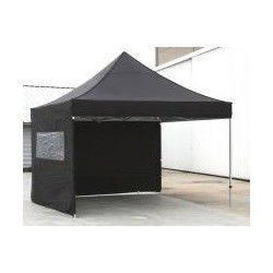 Partytent Easy Up Aluminium 3 x 3 meter met zijwanden in Zwart
