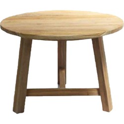 Teak table wood D70xH50cm - Van der Leeden