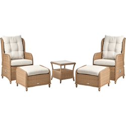 Beliani PONZA - Loungeset-Bruin-PE rotan