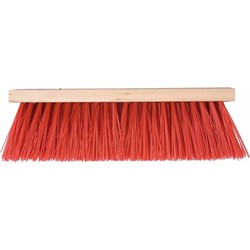 Talen Tools - bezemkop - buitenbezem - rood - FSC hout/nylon - 41 cm - Bezem