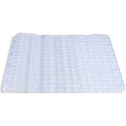 Arte r anti-slip badkamer douche/bad mat - transparant - PVC - 50 x 50 cm - Badmatjes