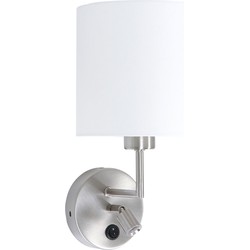 Mexlite - wandlamp - Noor - staal - metaal stof - Ø 180cm - LED_E27 - 1562ST