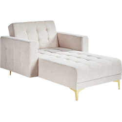 Beliani ABERDEEN - Chaise longue-Beige-Polyester