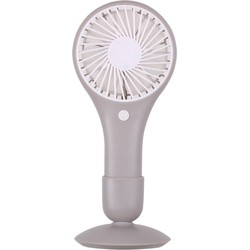 Urban Living Draagbare USB ventilator met standaard - grijs - 20 x 10 cm - Ventilatoren