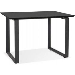 Rechter directiebureau GIMINI 130x70x755 cm Zwart