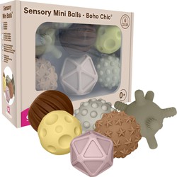 Edushape Edushape Sensorische Mini Speelgoed Ballen / Zintuig Stimulatie Boho Chic - Ø 10cm - 6 stuks