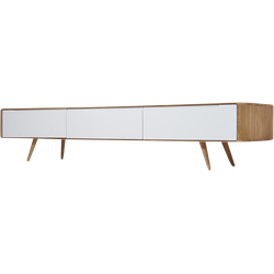 Ena lowboard houten tv meubel naturel - 225 x 55 cm