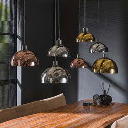 Hanglamp Driekleur Glas - 7-Lichts - 150x140x50cm