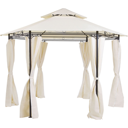 Beliani PORTEL - Tuinpaviljoen-Beige-Staal