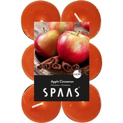 60x Theelichten appel/kaneel geurkaarsen Apple Cinnamon 4,5 branduren - geurkaarsen