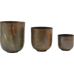 PTMD Ziggi Copper patina iron pot round high SV3